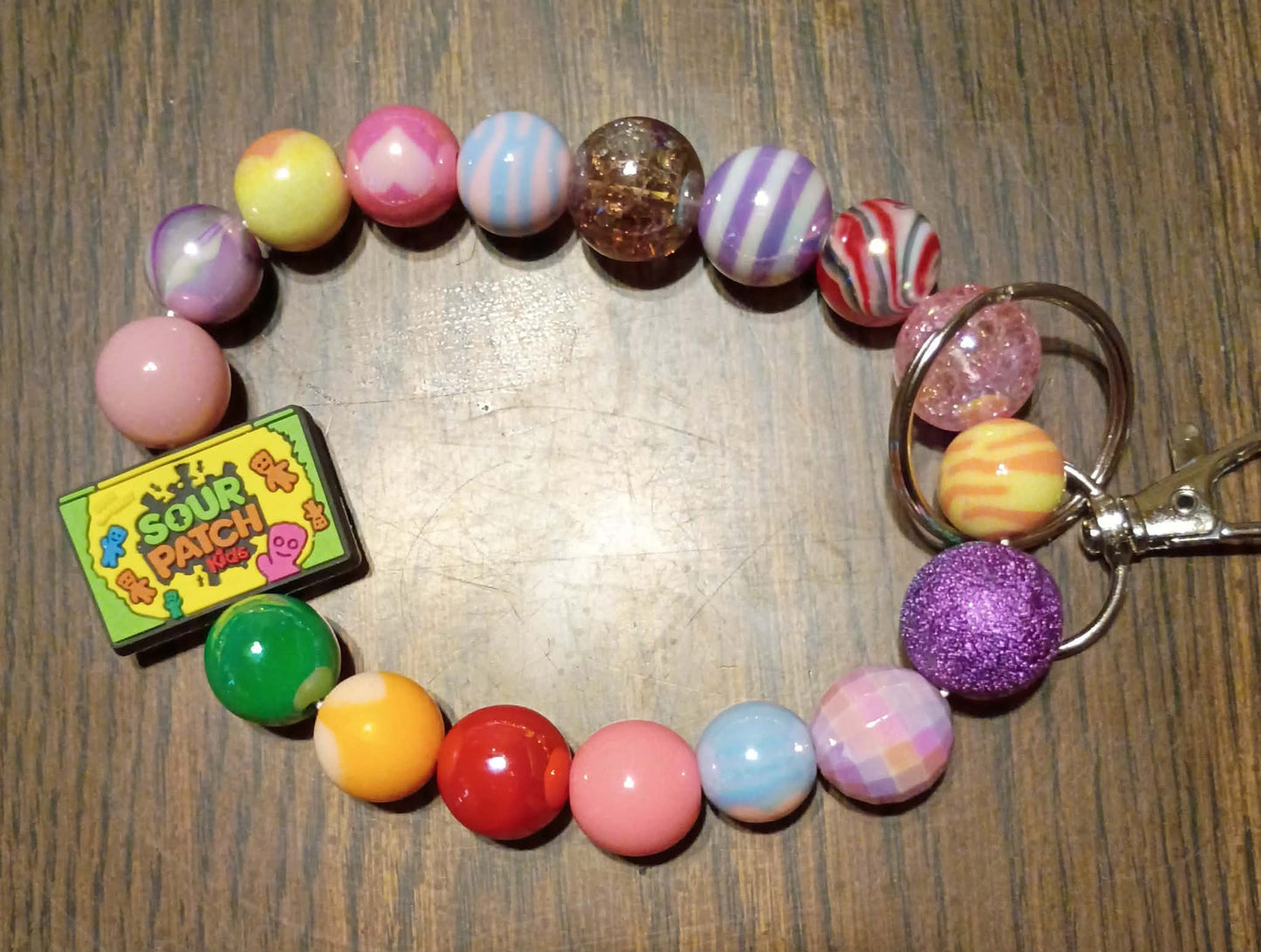"First They're Sour" Candy-Inspired Silicone Bead Wristlet