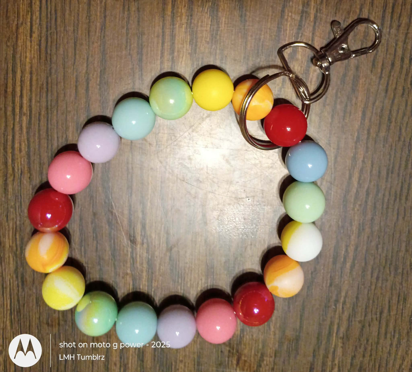 Primary Pop Iridescent Silicone Bead Wristlet