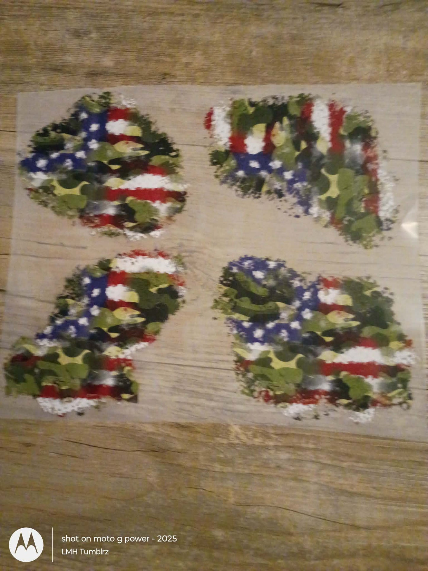 Camo American Flag Accents - DTF Transfer Set