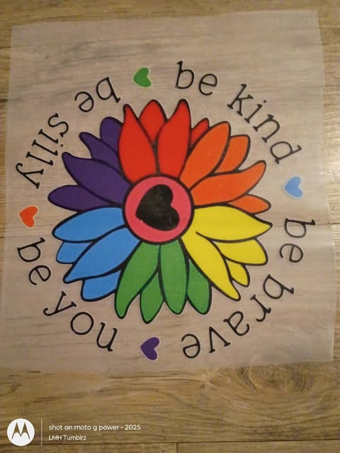 "Be Kind, Be Brave" Floral DTF Transfer