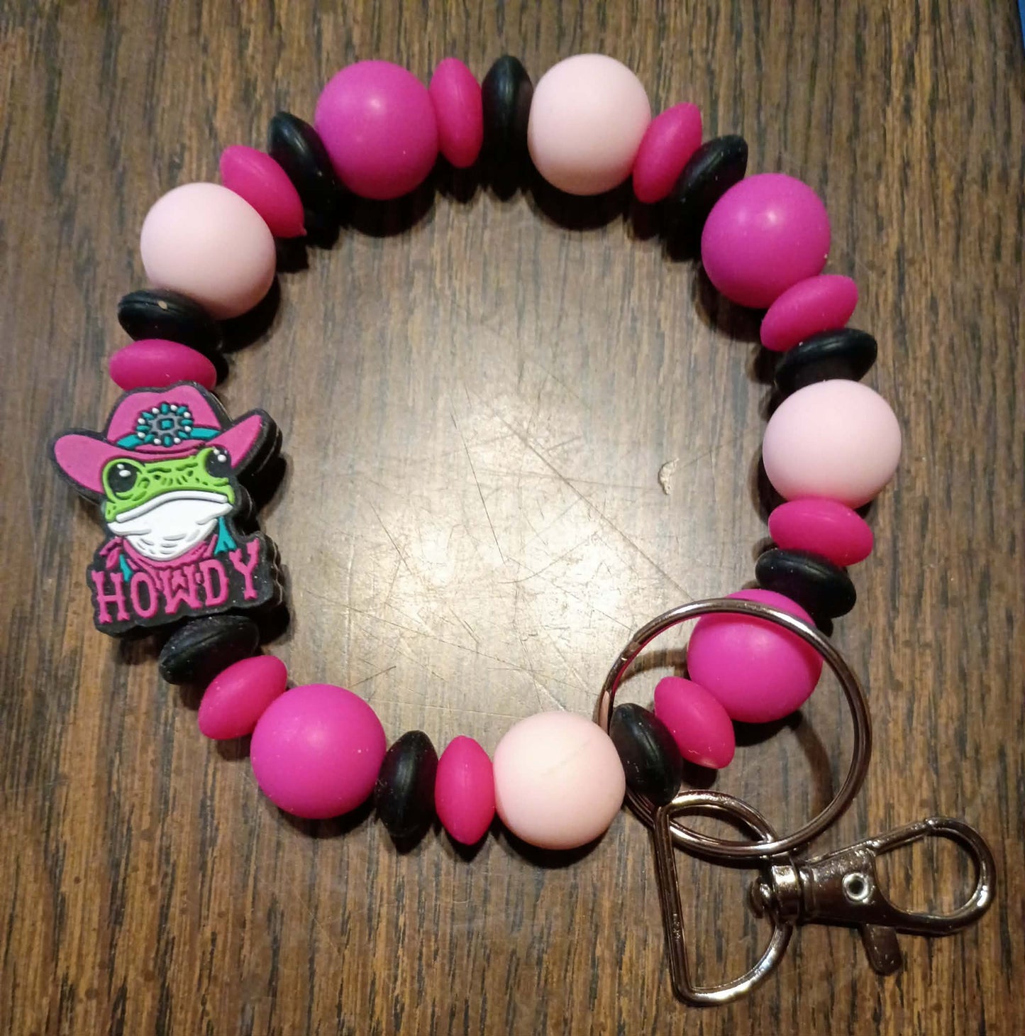 Howdy Bougie Frog Silicone Bead Wristlet