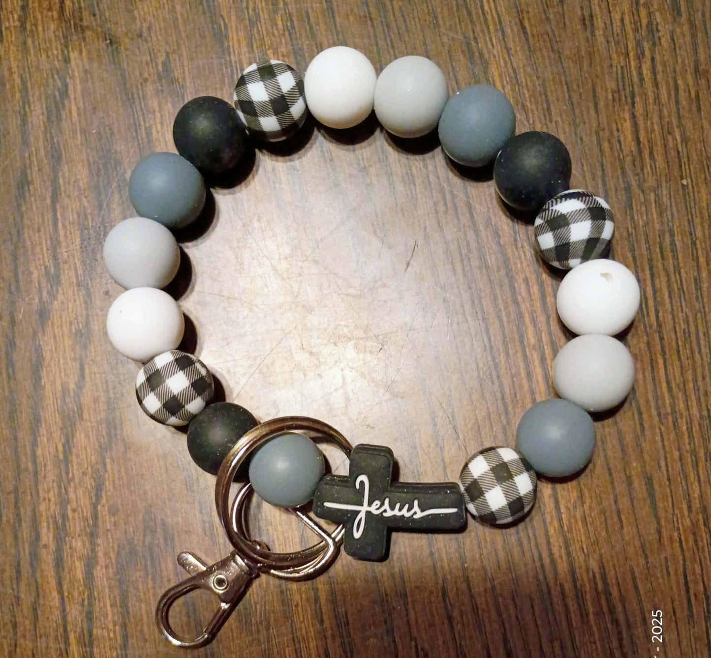 Faith & Pattern Silicone Bead Wristlet