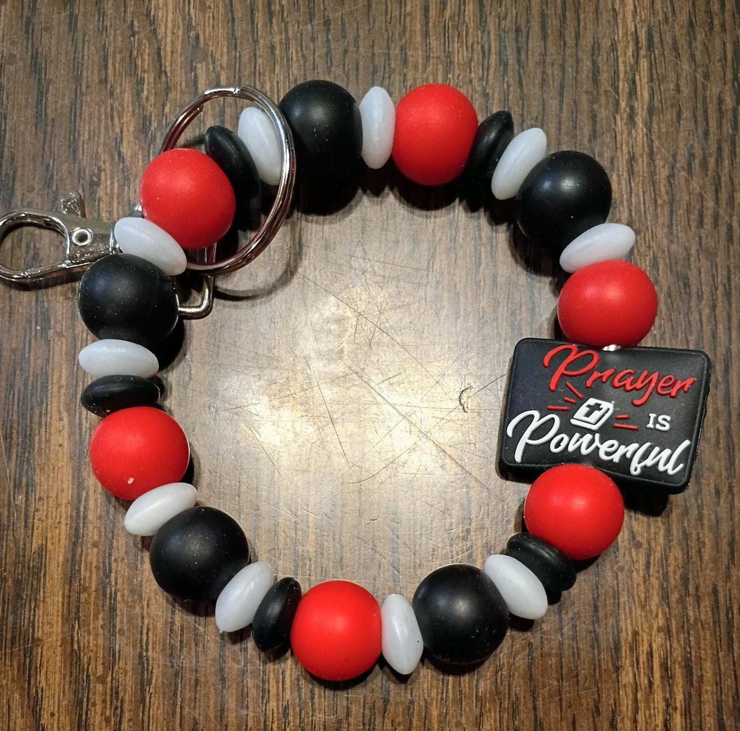 Prayer is Powerful 10in wristlet keychain